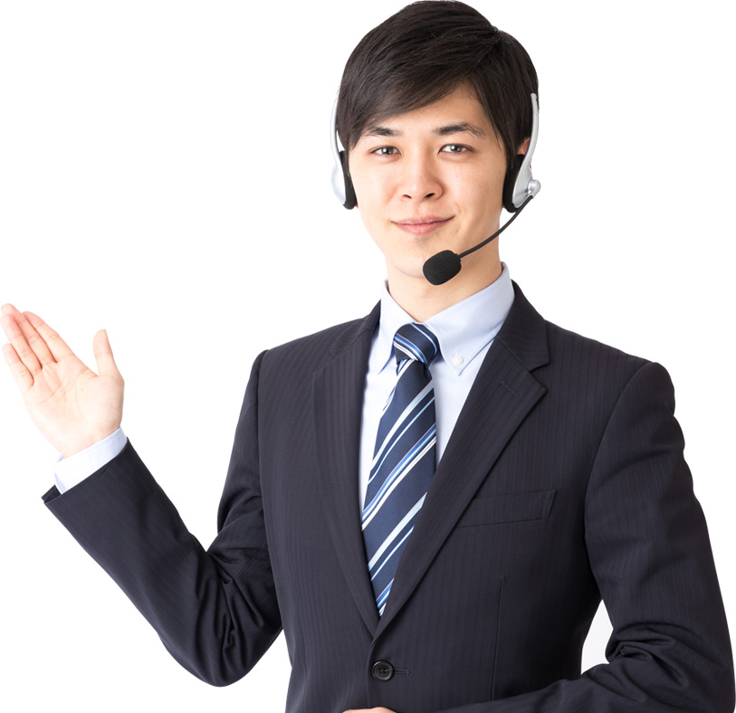 Smiling inbound customer support agent