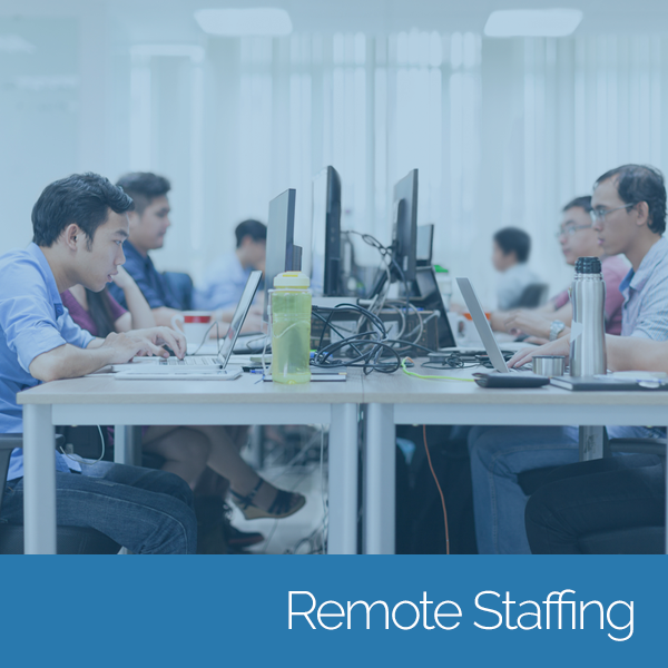 Team of remote staffers